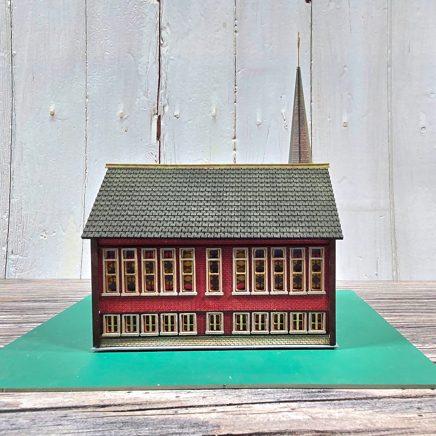 N Scale Trinity Church Building Kit – Includes Stained Glass Windows for Dioramas & Model Train Layouts
