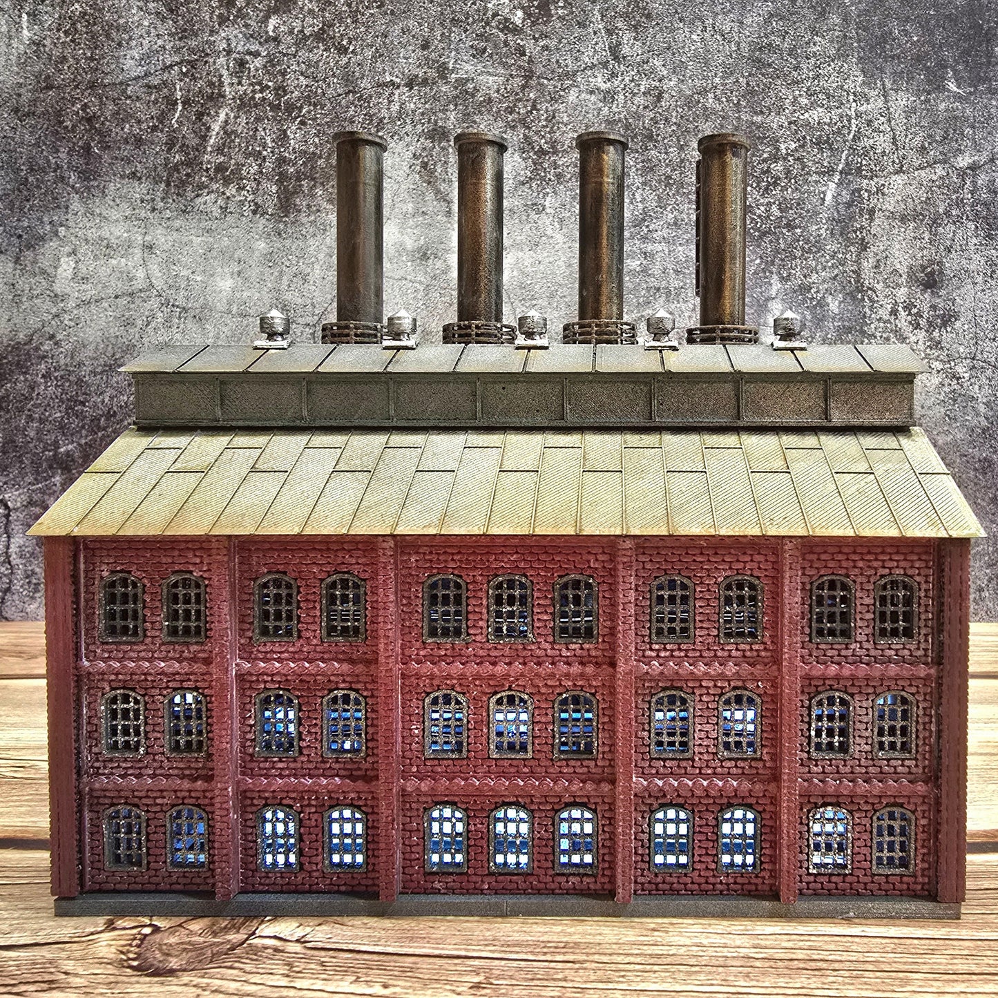 N Scale – Ready-Built Power Plant with Lights | Handcrafted Diorama Building