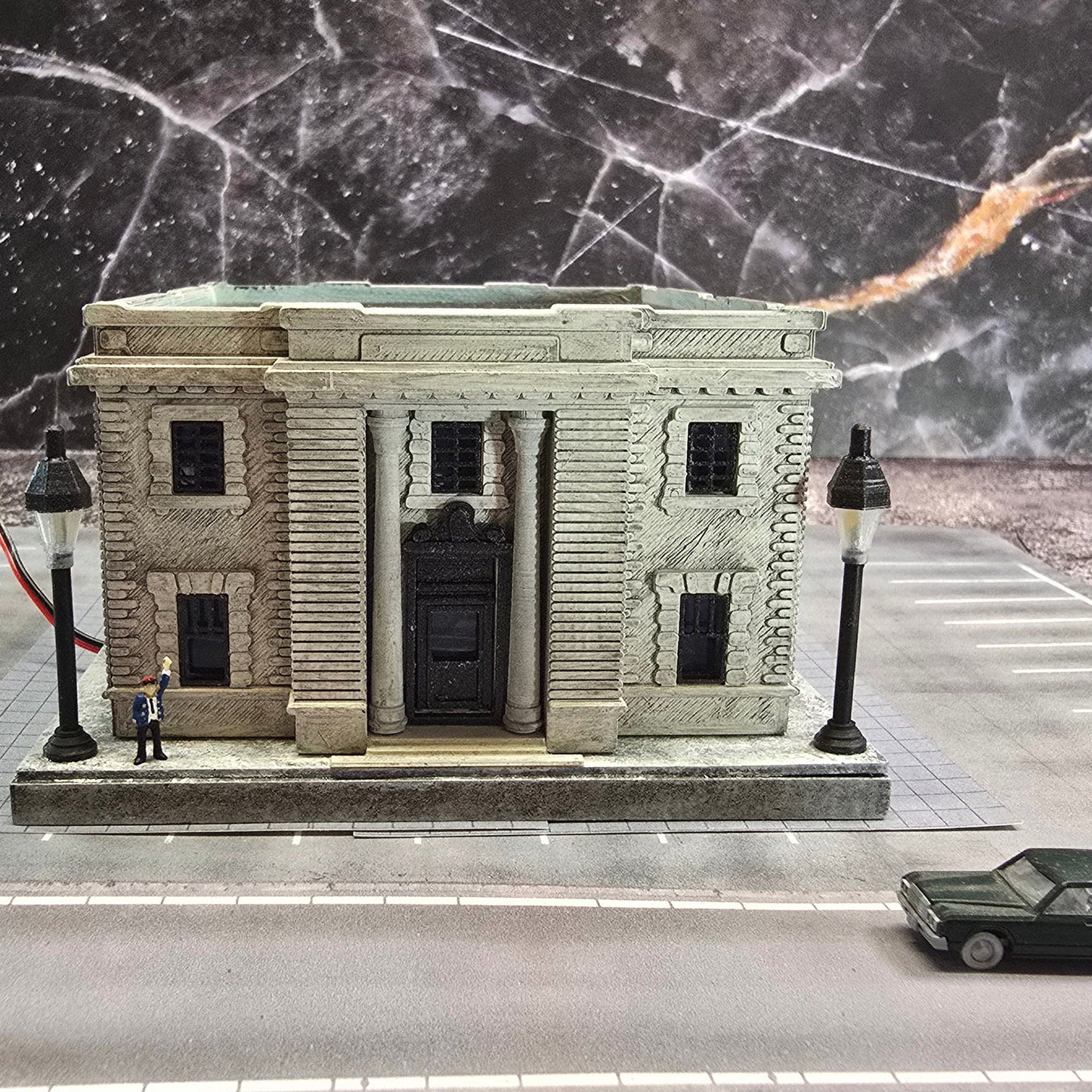 N Scale Historic Meriden Post Office (1909) – Ready-Built Beaux-Arts Miniature for Model Railroad Layouts & Dioramas