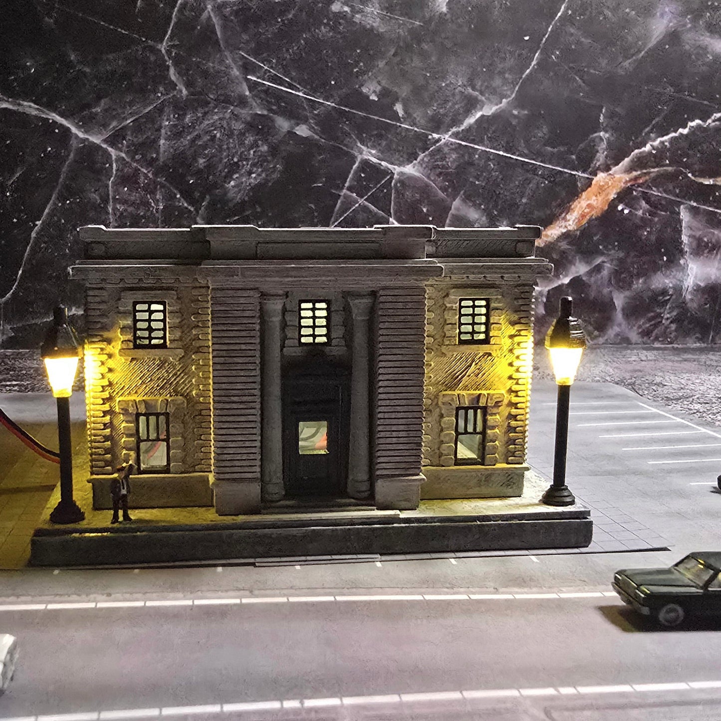 N Scale Historic Meriden Post Office (1909) – Ready-Built Beaux-Arts Miniature for Model Railroad Layouts & Dioramas