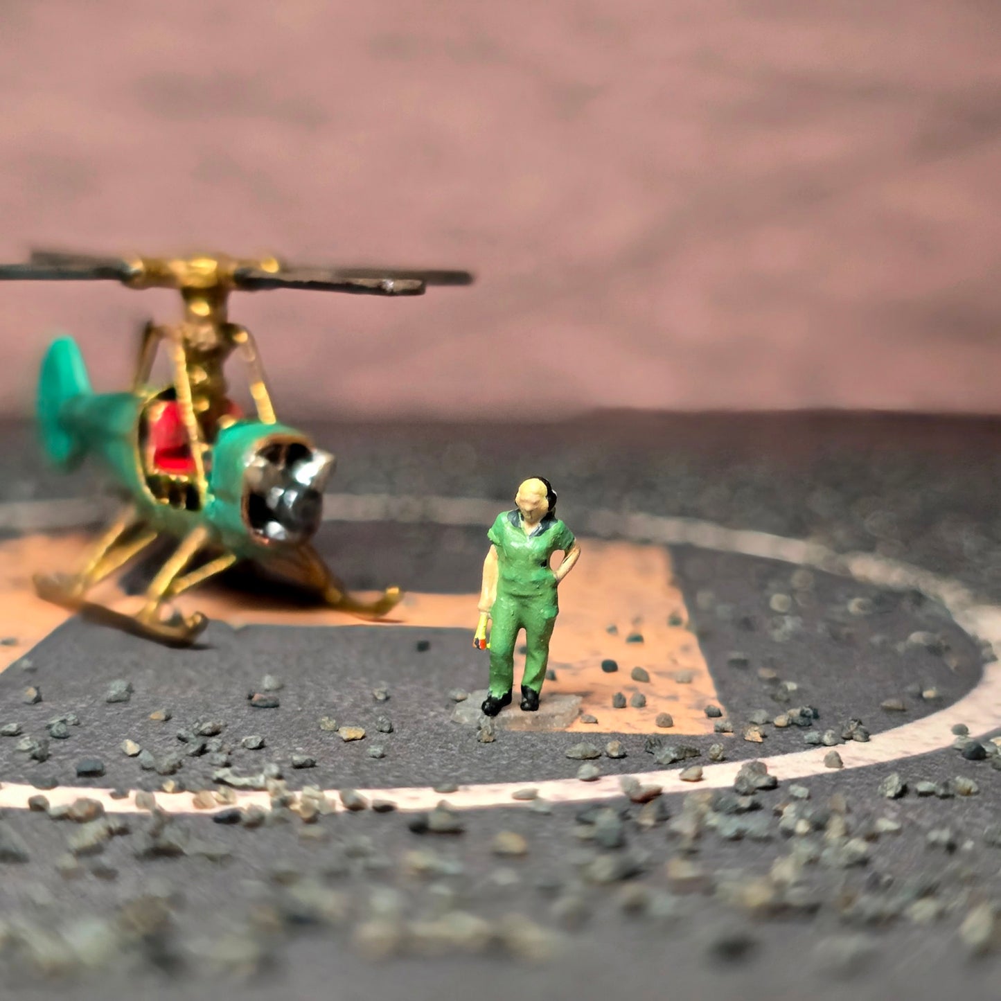 12mm Hand Painted Resin Printed Steampunk Helicopter Diorama, doll houses, scale modelers, camera props, scene building