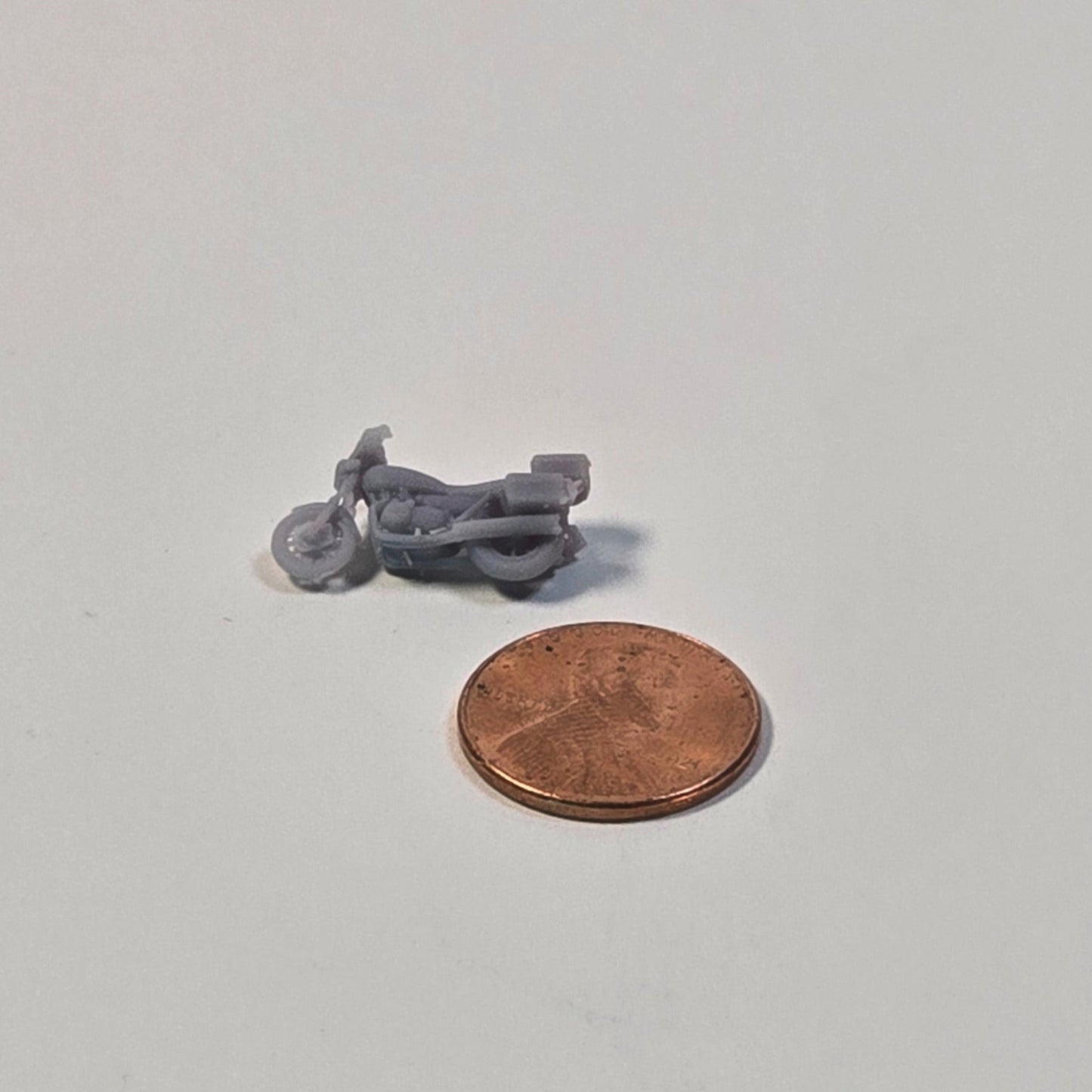 N scale CHiPs-Style Police Motorcycle – 12mm (1:160) Scale Resin Vehicle for Dioramas