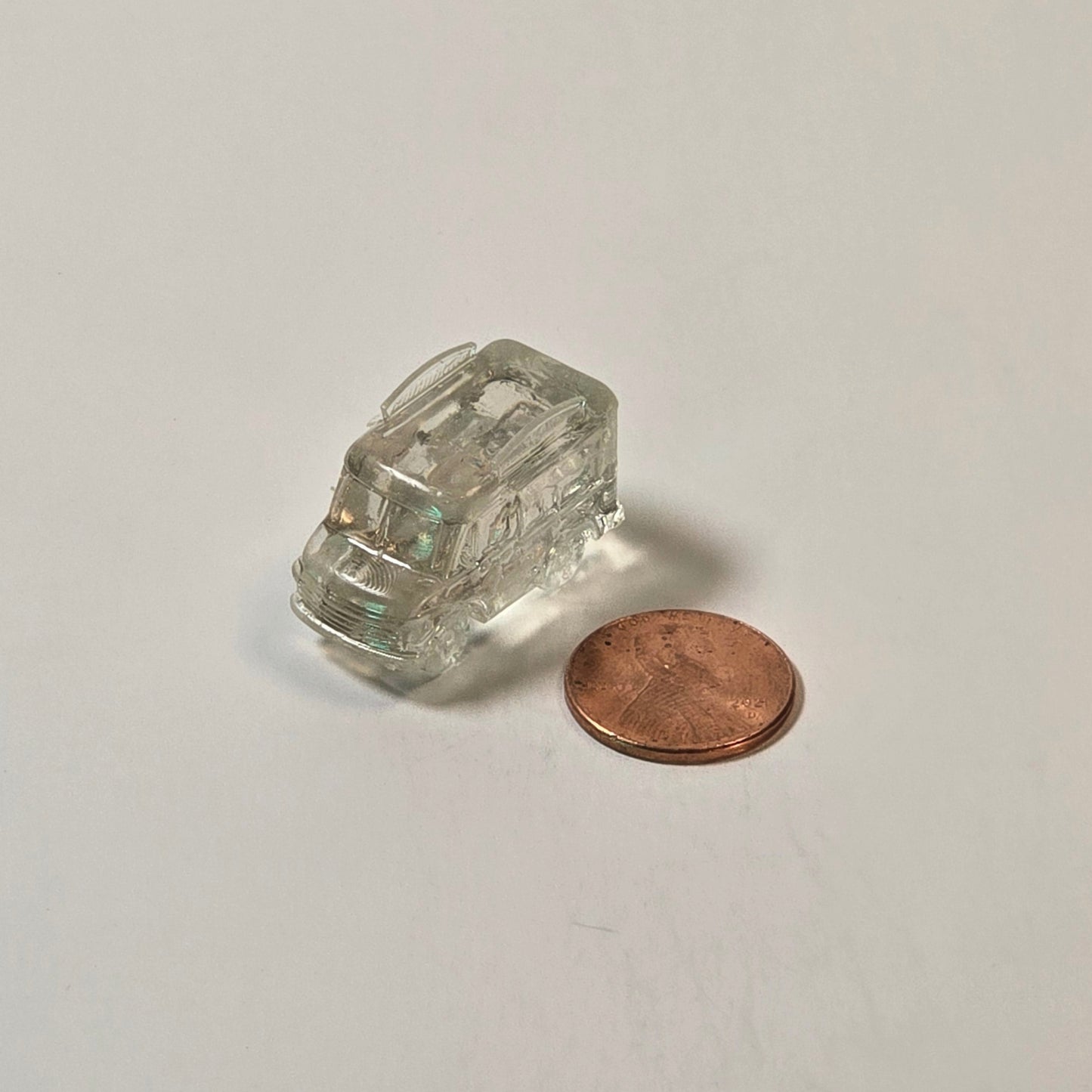 N scale Clear Resin Ice Cream Truck Vehicle – 12mm (1:160) Scale for Dioramas