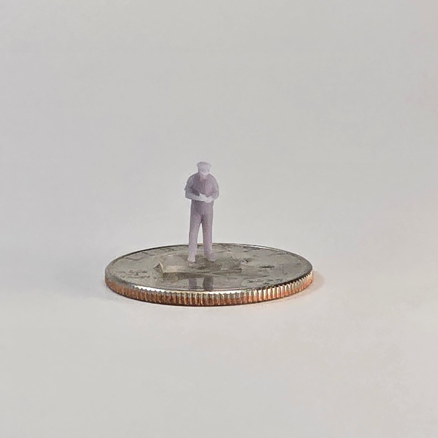 N Scale Policeman Writing Ticket – 12mm Law Enforcement Scene Figure