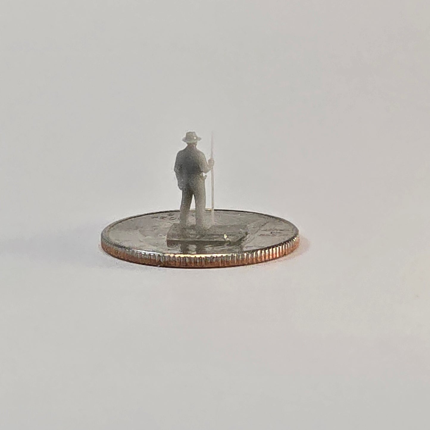 12mm Farmer with Pole – People Figure for Dioramas