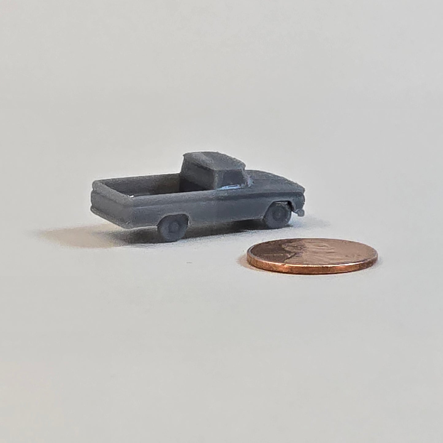 Sculptural Grey – Vintage Ford F250 Long Bed Pickup | 10mm Scale Truck