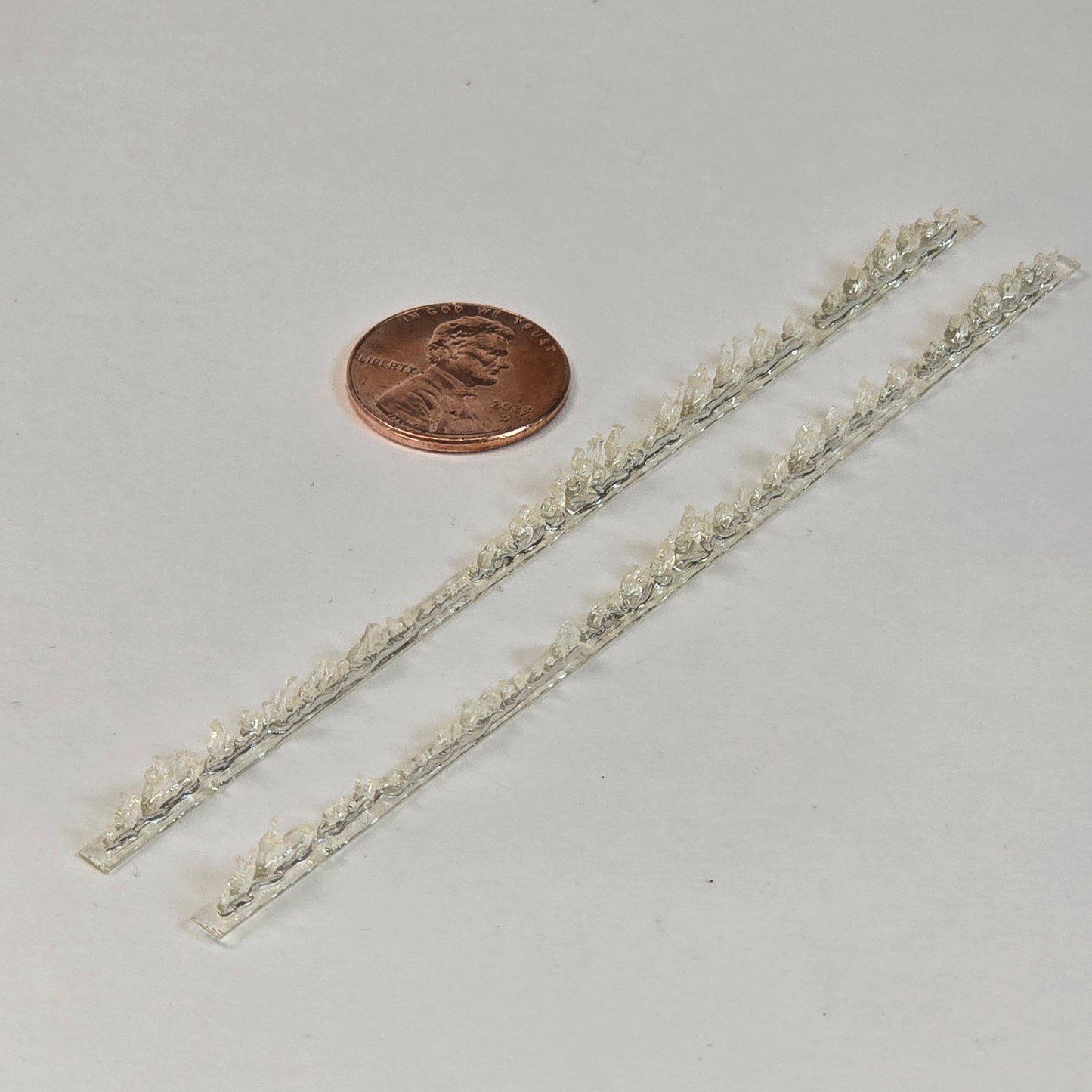 Clear Flame Strips for DeLorean Time Machine | N Scale Props | eBay-Style Diorama Accessory