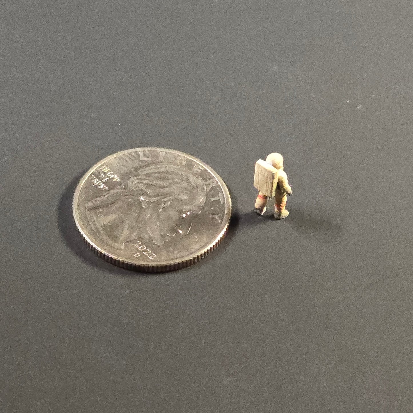 Miniature Apollo Astronaut Figure in Sculptural Resin (Unpainted) prop