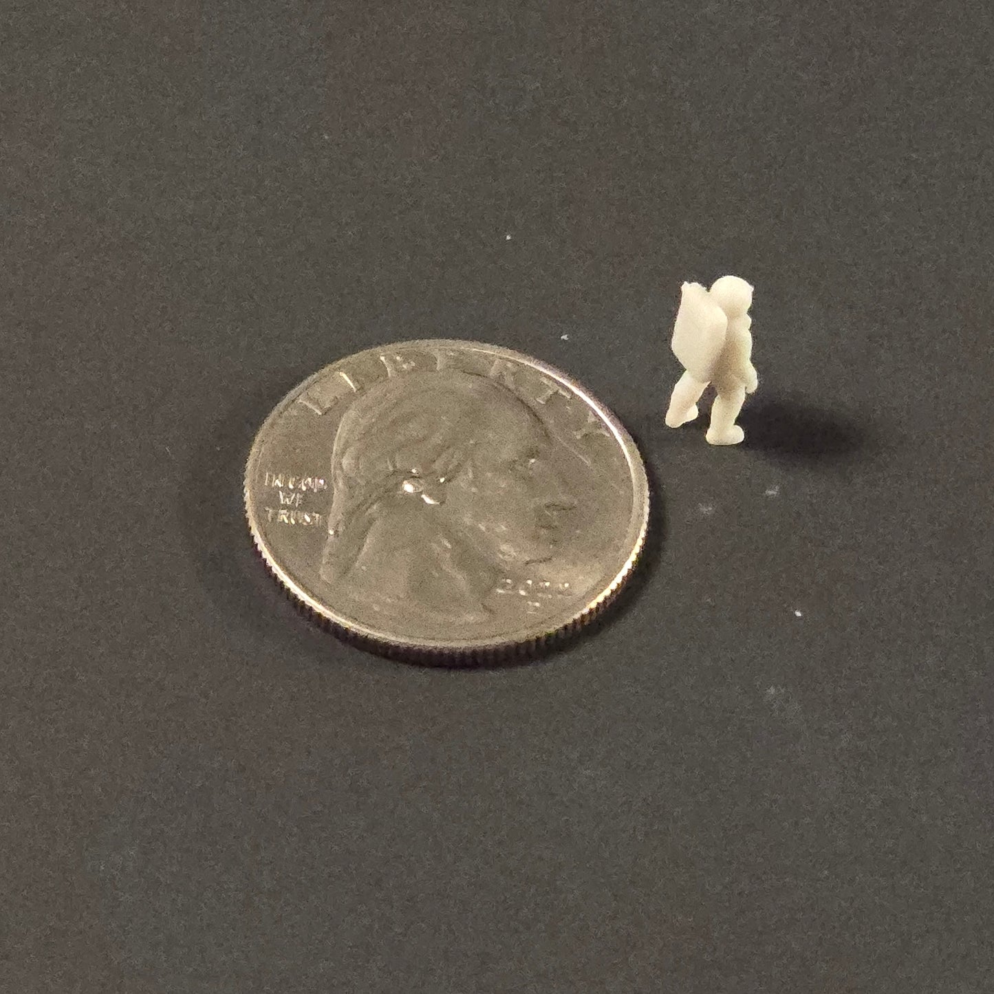 Miniature Apollo Astronaut Figure in Sculptural Resin (Unpainted) prop