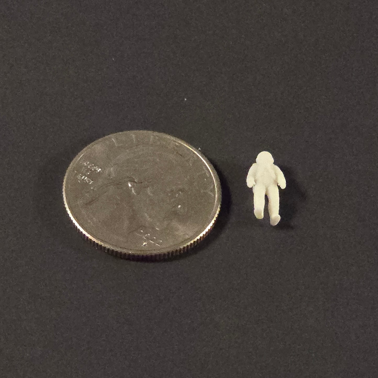 Miniature Apollo Astronaut Figure in Sculptural Resin (Unpainted) prop