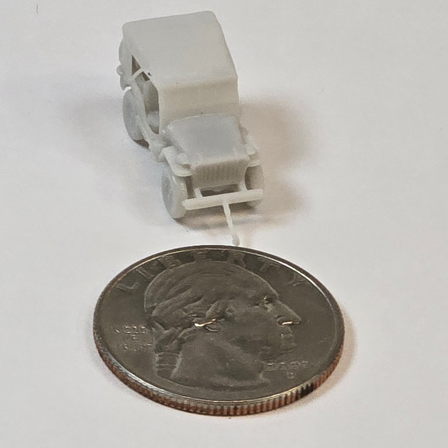 UnPainted Military Jeep with tow hook (car)