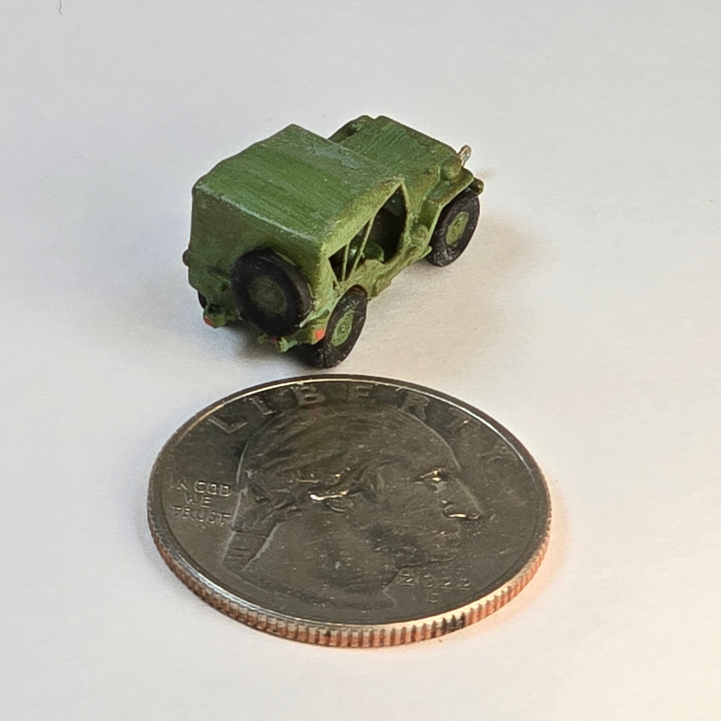 UnPainted Military Jeep with tow hook (car)