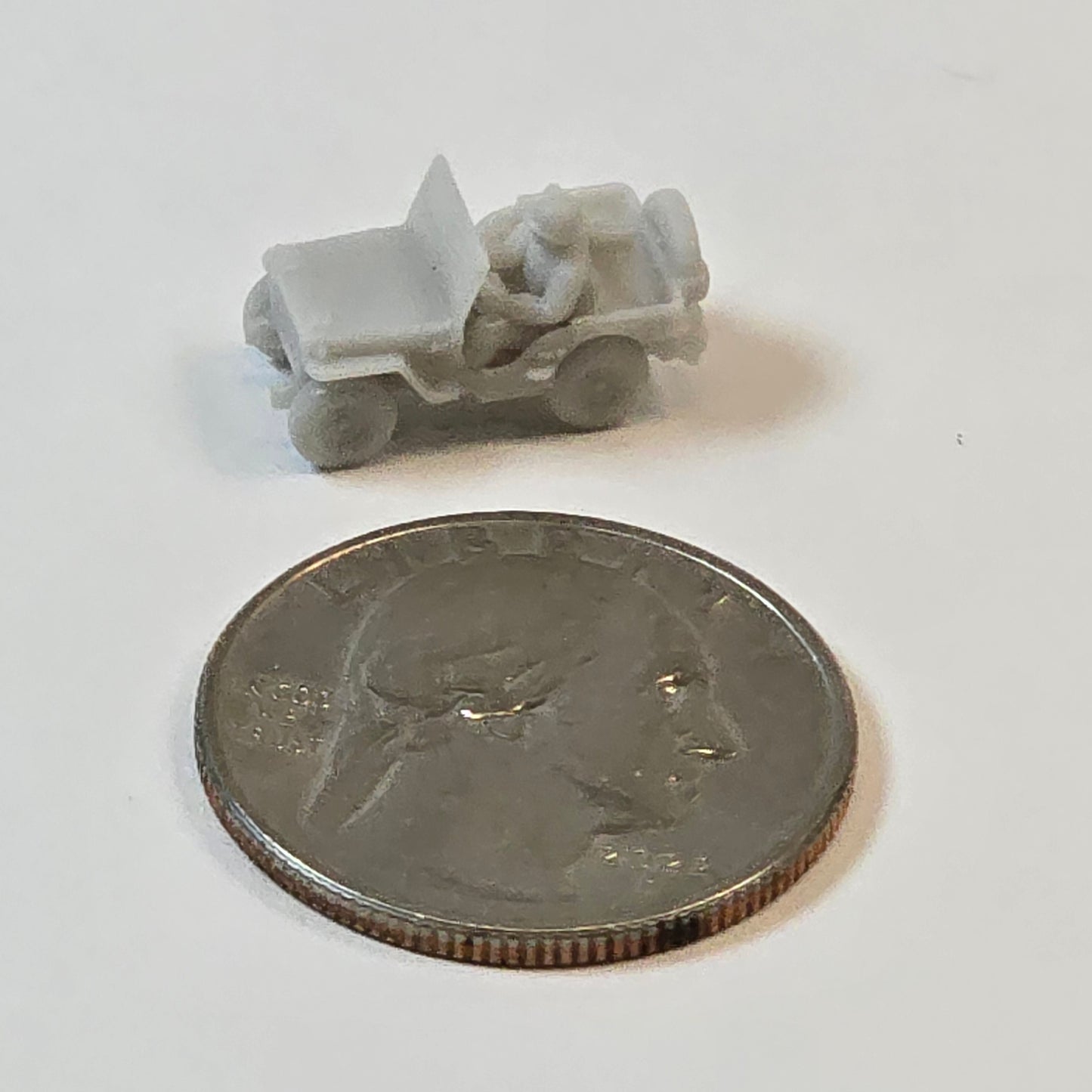 UnPainted Painted Military Jeep with Driver (car)