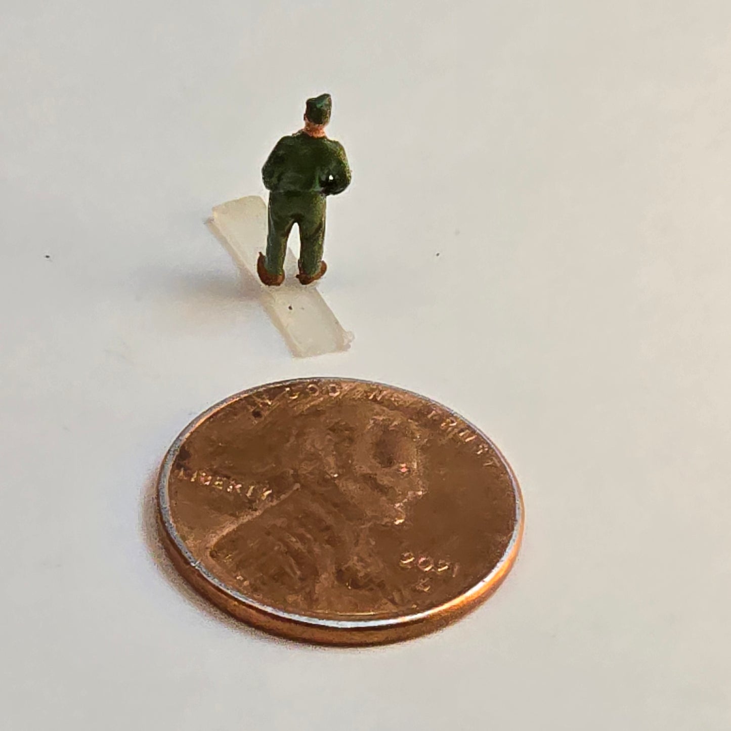 Unpainted Soldier People Figure – Standing with Hands Behind Back