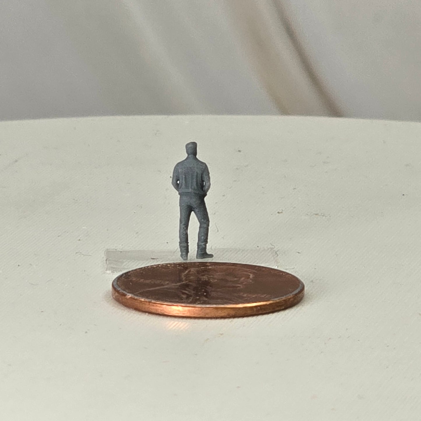 N Scale People – Biker Dude Figure (Unpainted)