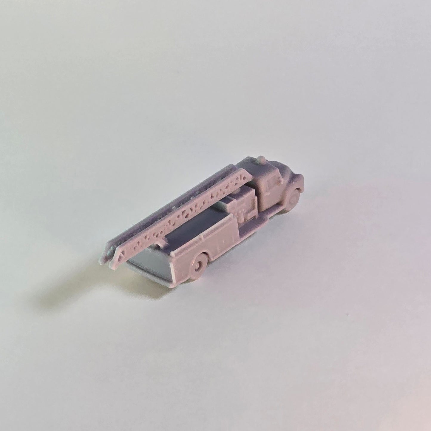 N Scale Vintage Ladder Fire Truck – Unpainted Resin for Dioramas & Displays