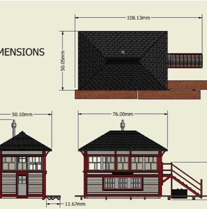 N Scale English Signal Box Tower Kit – 3D Printed Diorama Building | Uffington-Inspired Unpainted Model