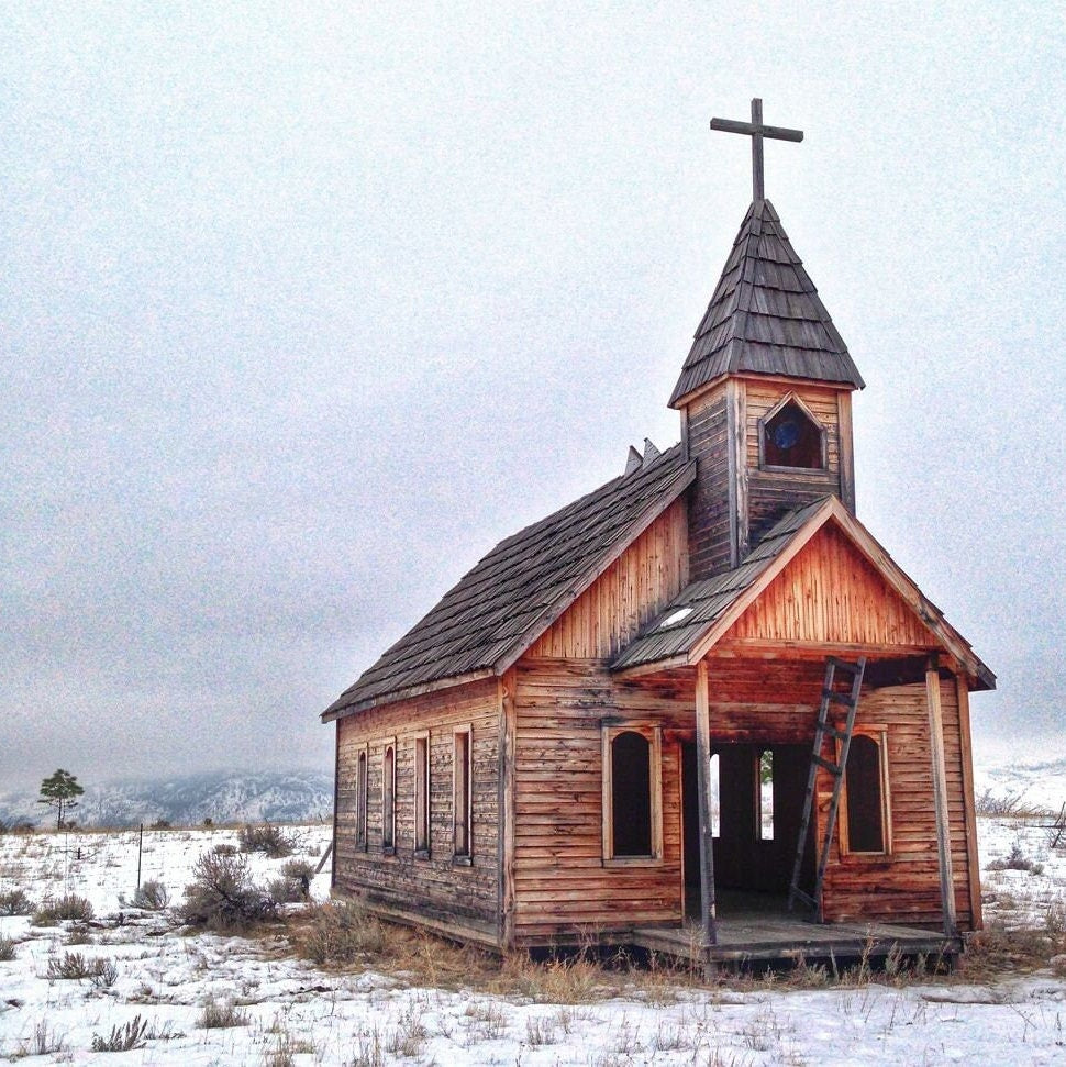 N scale Old western church - unpainted kit- with easy to follow instructions - 3D printed for dioramas, terrain, model trains, dollhouses.
