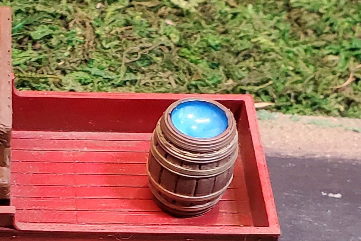 HO Scale Keg Barrels (Set of 5) 3D Printed Old West Style for Trains, Dioramas, Miniatures, Wargaming, Crafts Unpainted