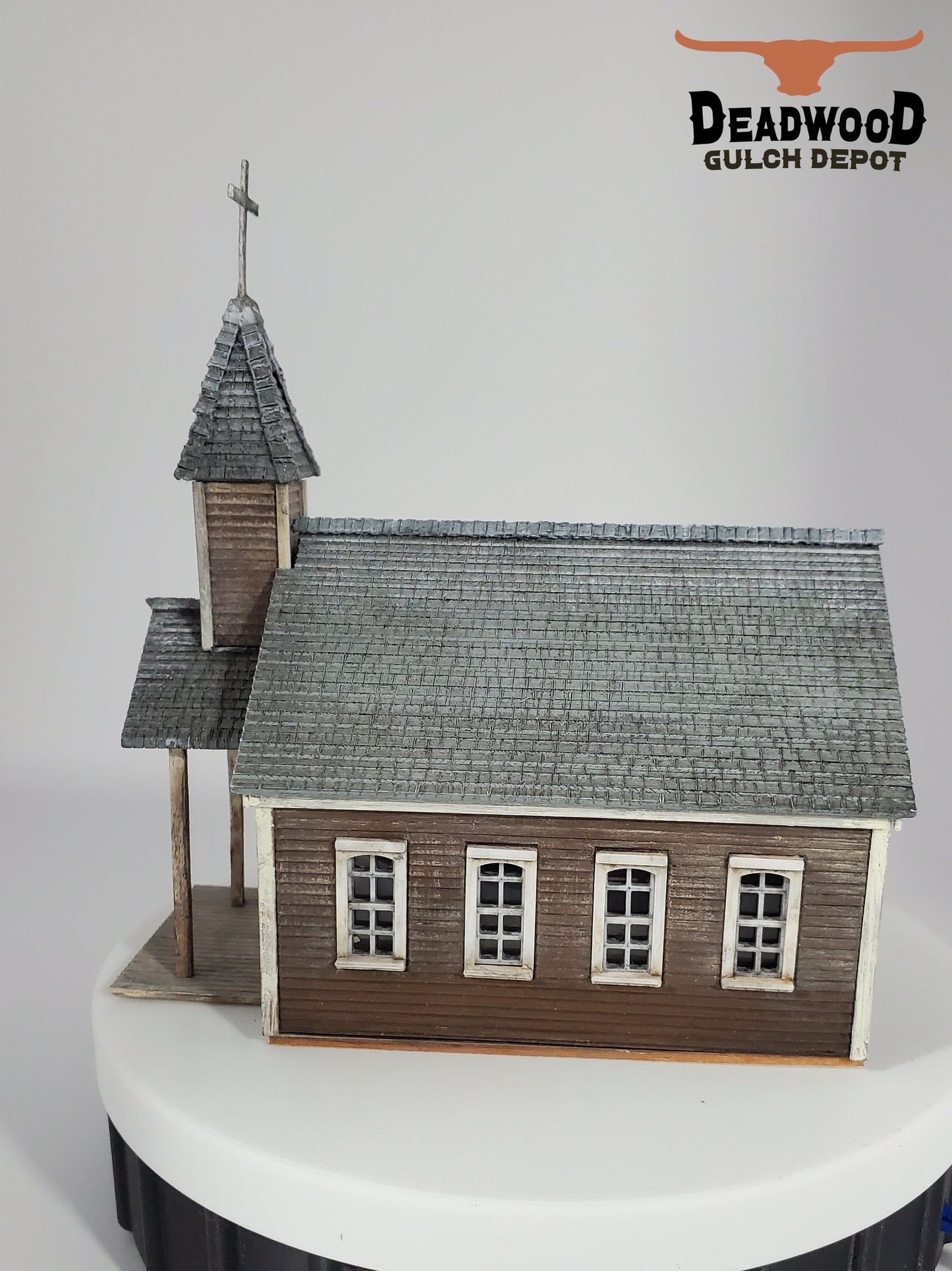 N scale Old western church - unpainted kit- with easy to follow instructions - 3D printed for dioramas, terrain, model trains, dollhouses.