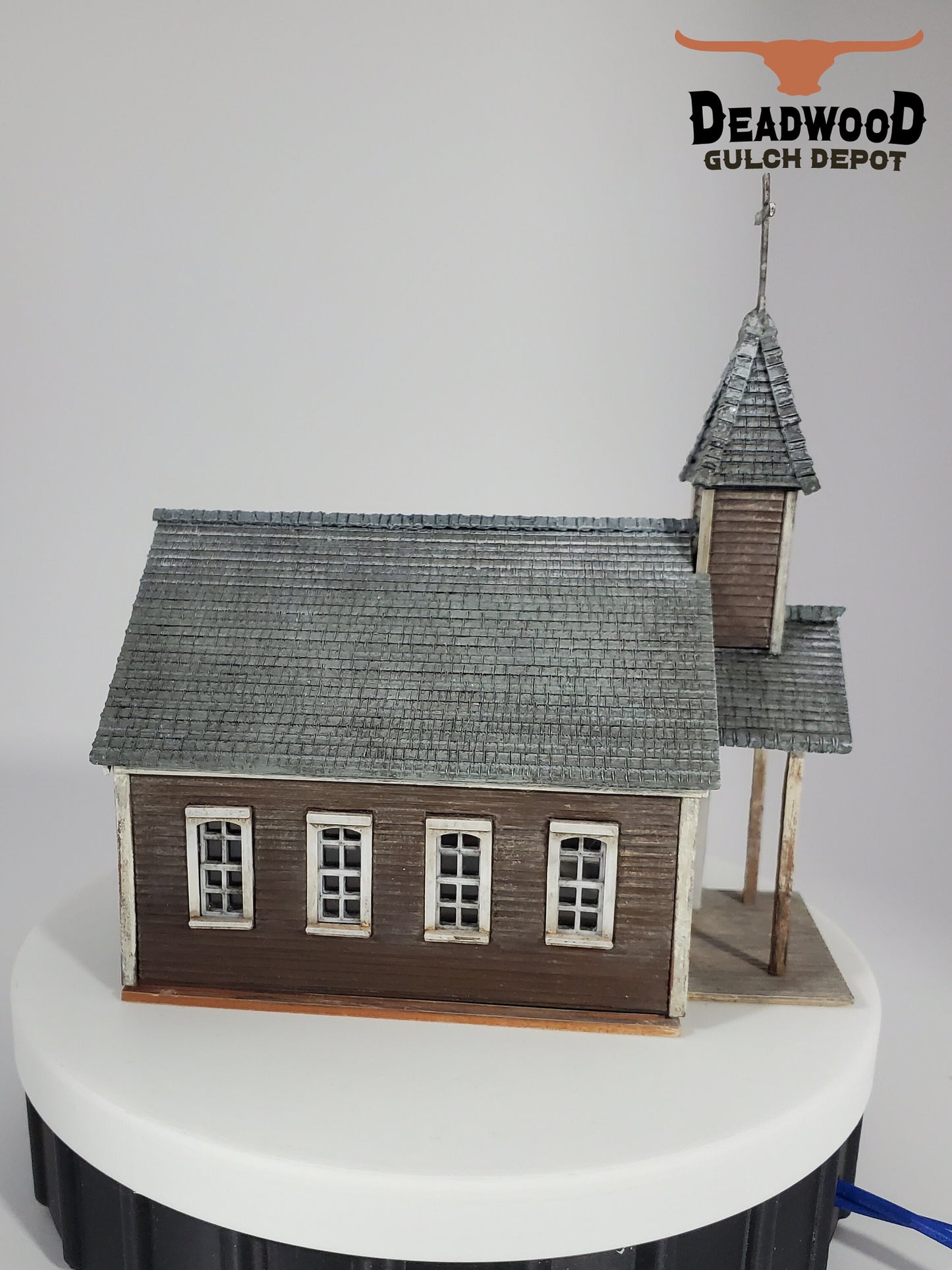 N scale Old western church - unpainted kit- with easy to follow instructions - 3D printed for dioramas, terrain, model trains, dollhouses.
