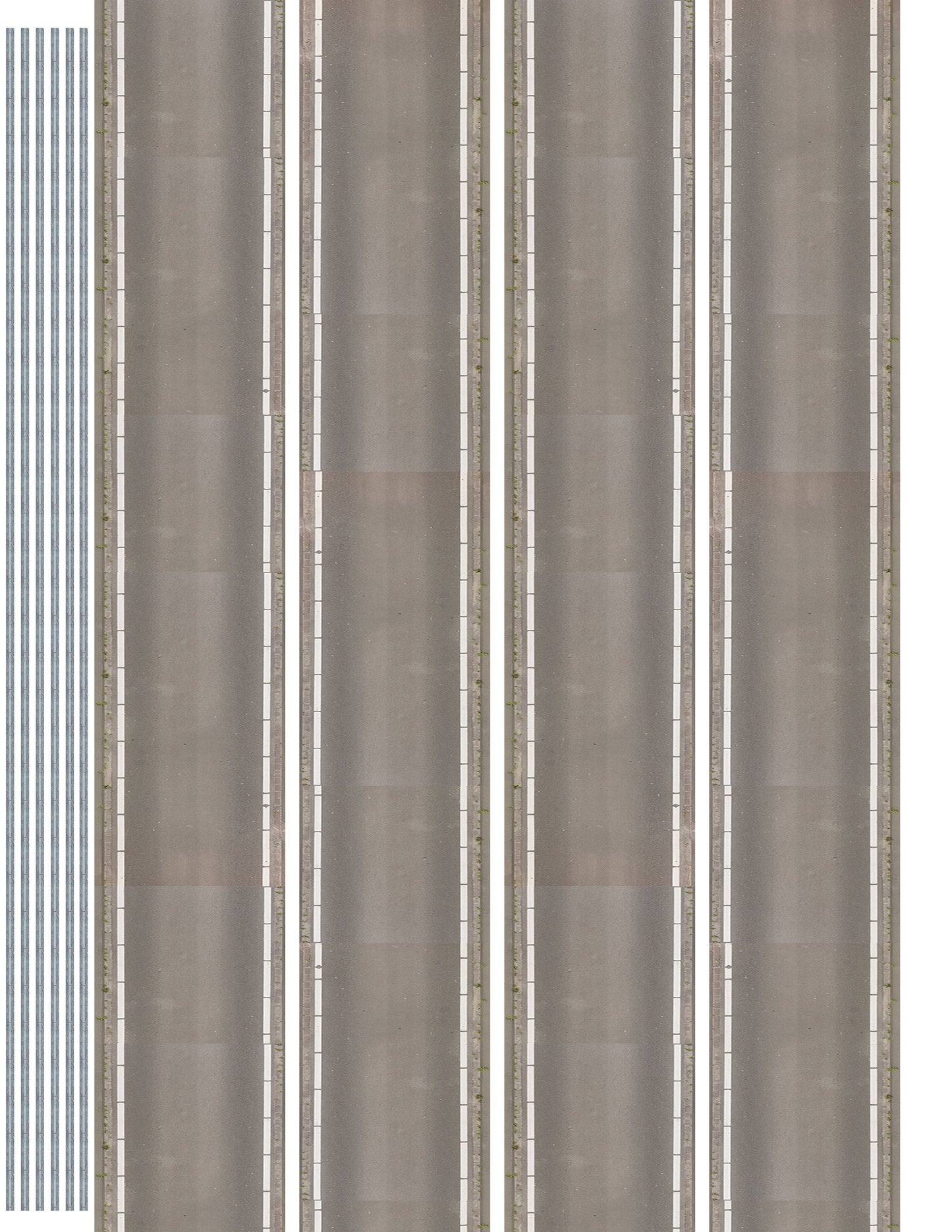 Instant Download N scale Curbs and Road beds wallpaper-8 1/2" x 11 PDF Seamless texture for Dollhouse, Dioramas, Model Trains, gaming