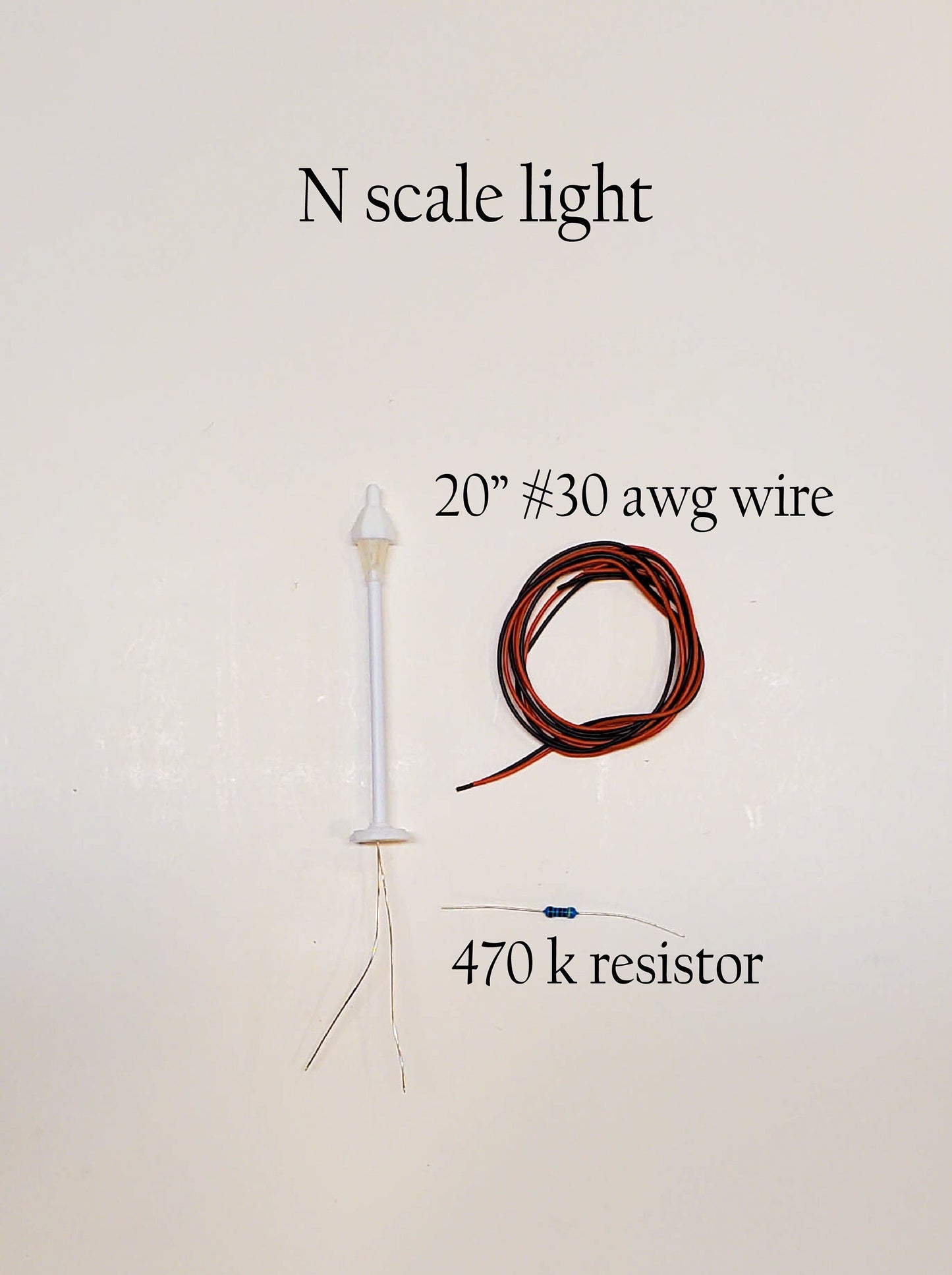 N scale lights 3D printed ready to paint and install. comes with wire and resistor for 12 volt use. Dioramas Dollhouses Model trains games