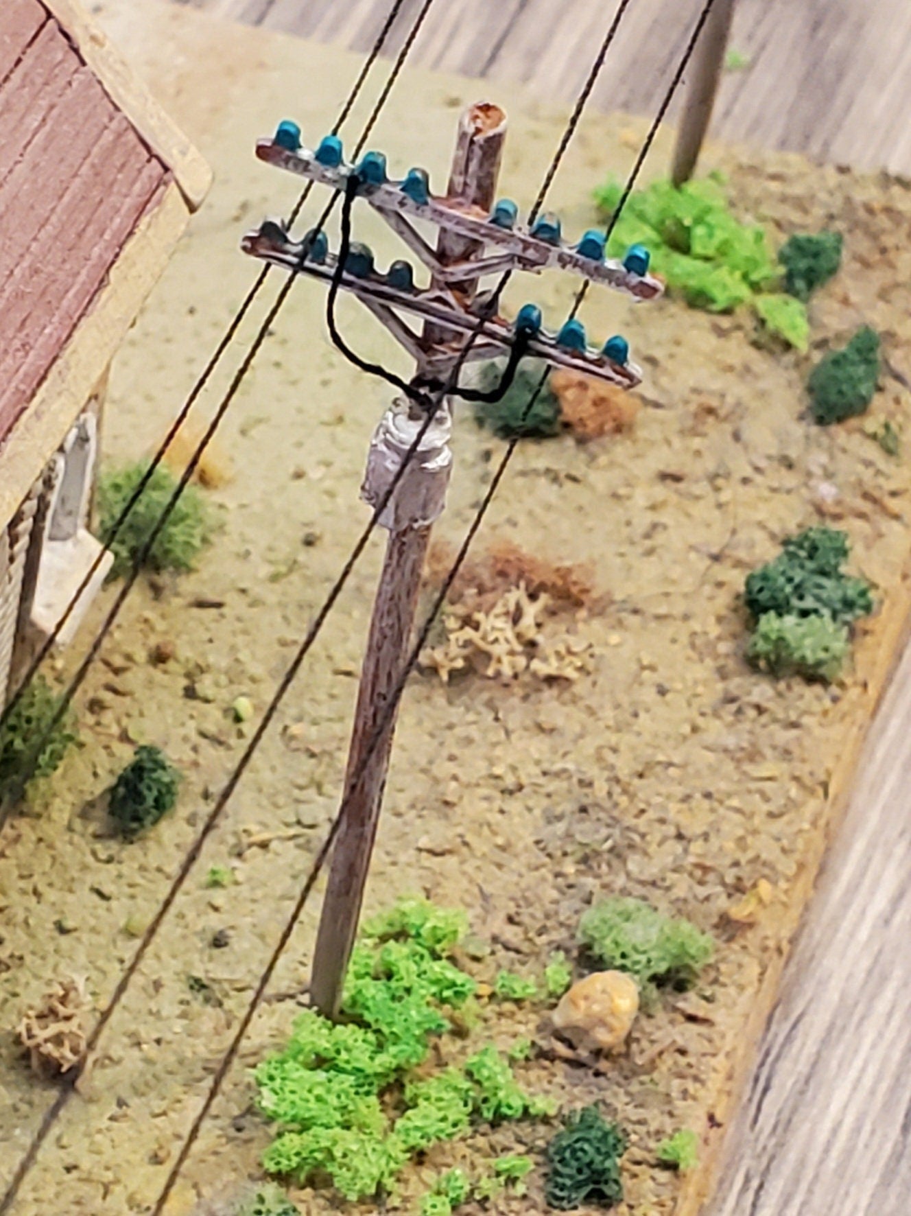 N scale Telephone Pole 3D printed kit with rigging (set of 6) for your dioramas, terrain, dollhouses, model trains, war gaming, miniatures,