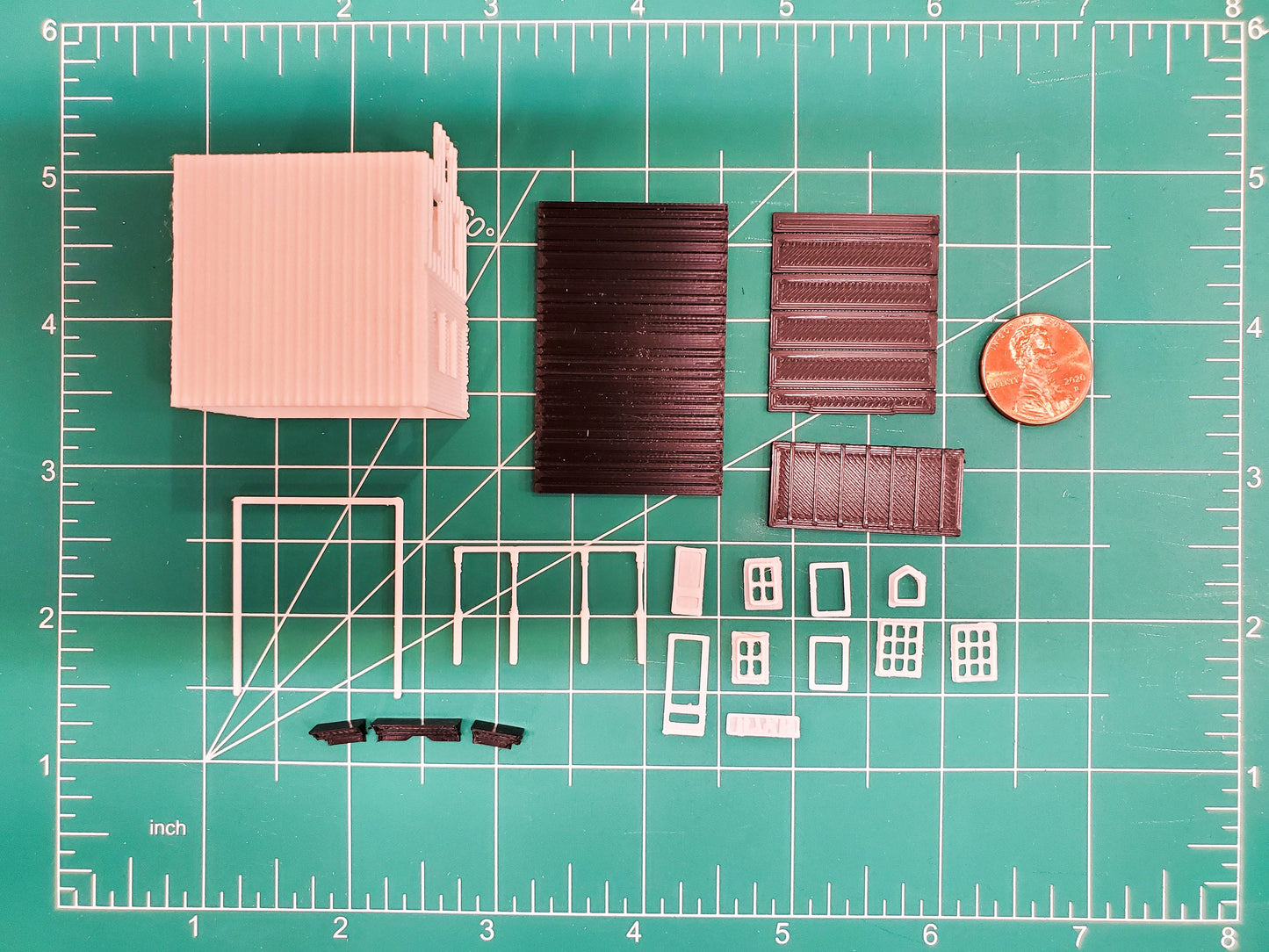 Z scale 3D printed plastic model Old wild west Pioneer building Kit-Western BANK- UN painted kit with instructions - Dioramas - Terrain