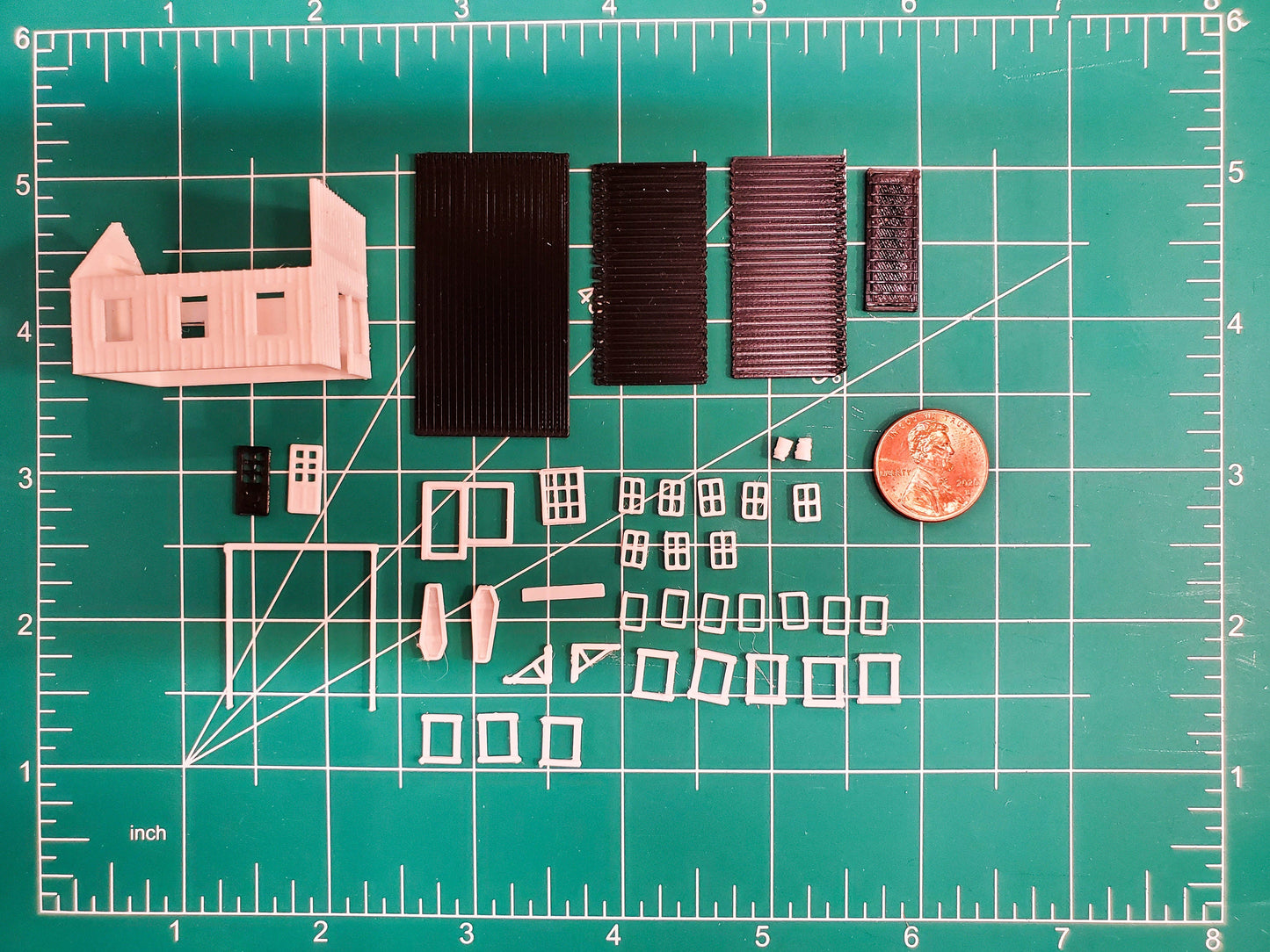 Z scale 3D printed plastic model Old western Pioneer building Kit-Western Undertaker- UN painted kit with instructions - Dioramas - Terrain
