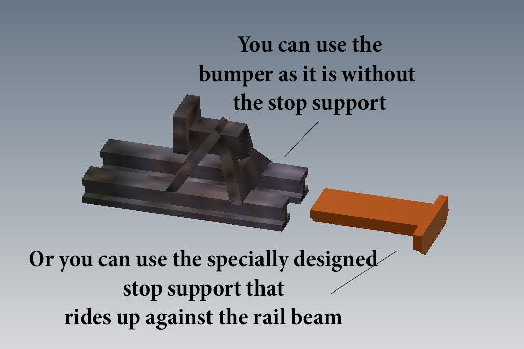 N scale 3D printed plastic model N Scale Locking track bumpers- Dioramas-Terrain-Model trains-Landscapes-Miniatures. Set of 5 with locks.