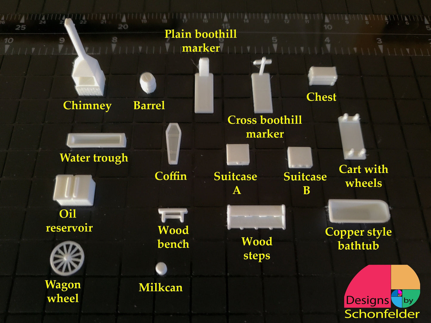 N Scale Old Western Ghost Town Sample Kit - Accessories - 3D Printed