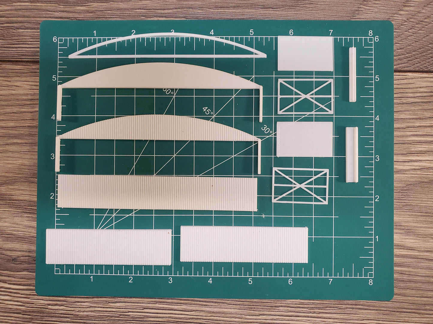 N scale 3D-printed plastic model kit Aircraft hanger kit with detailed instructions and sliding doors. Perfect for dioramas, & model trains.