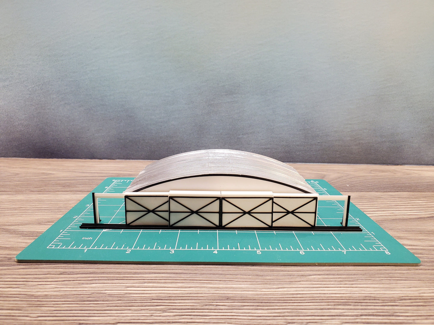 N scale 3D-printed plastic model kit Aircraft hanger kit with detailed instructions and sliding doors. Perfect for dioramas, & model trains.