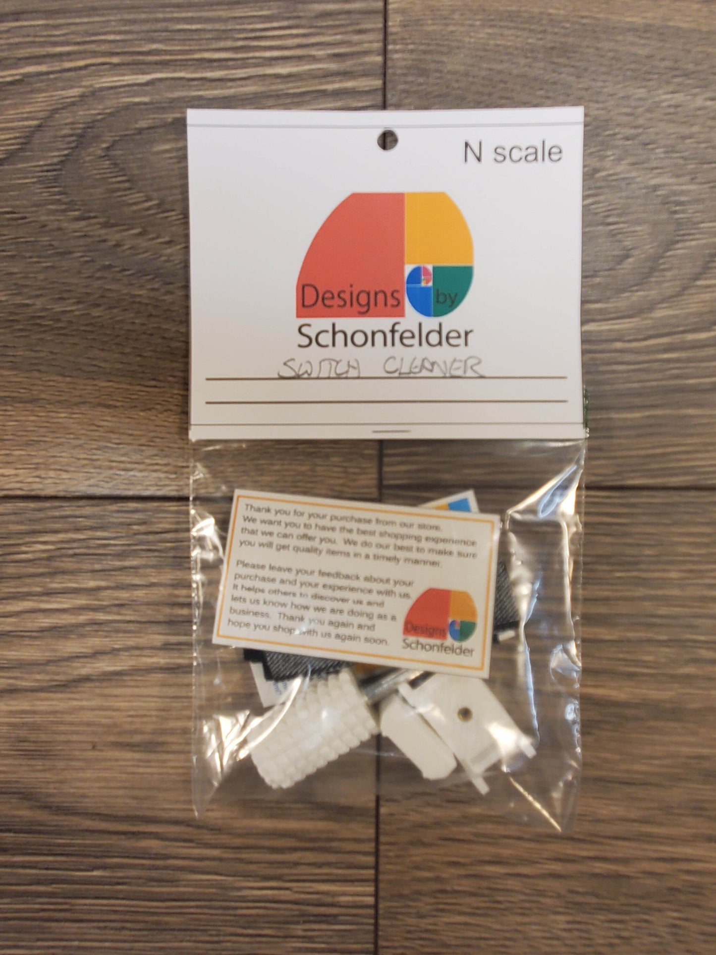 N scale New Revolutionary 3D-printed TRACK CLEANER kit Improved for ballasted switches with 4 pads & instructions. Keep your trains clean.