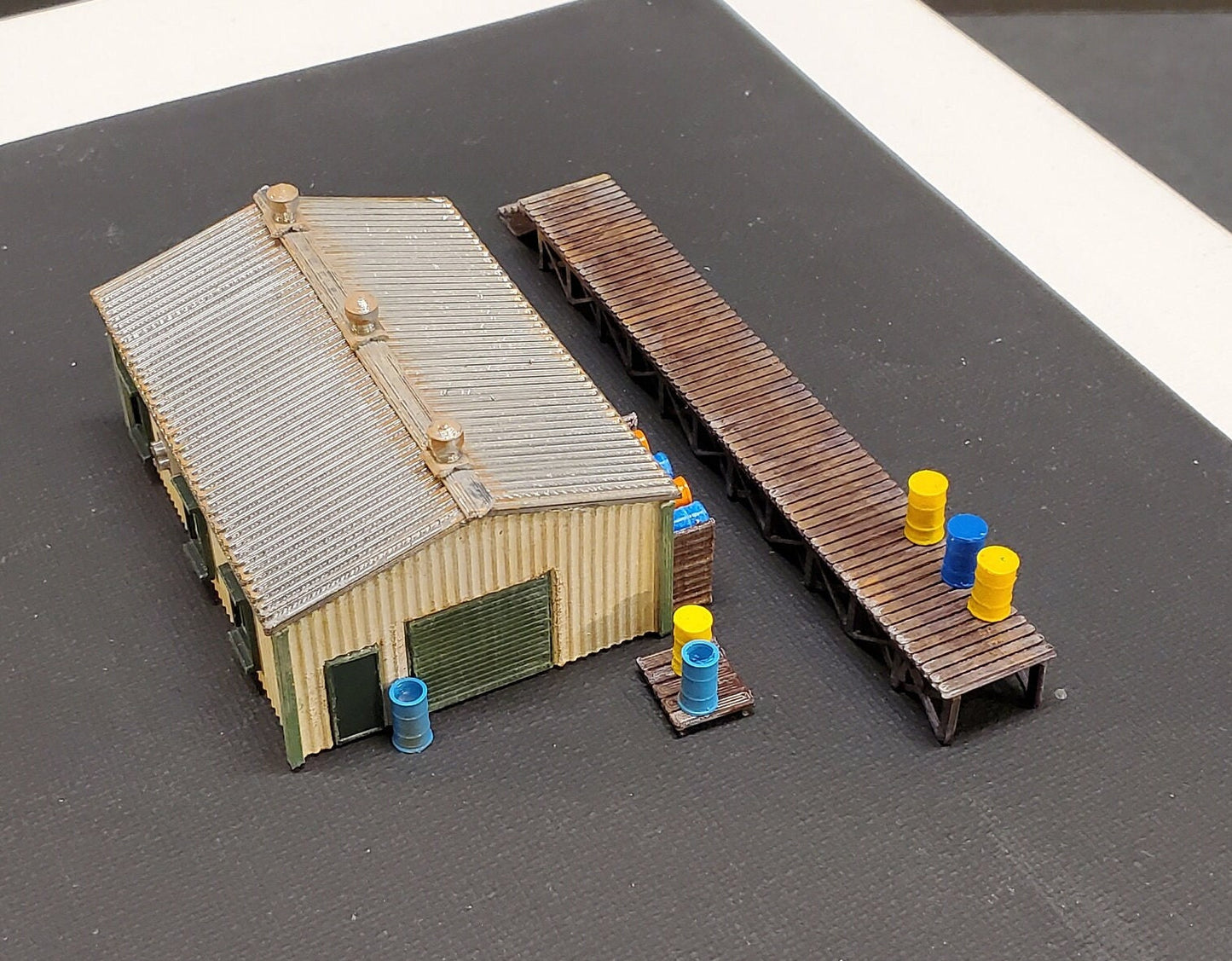 N Scale Unpainted Metal Building Kit Wide Structure for Dioramas, Terrain & Layouts. Just Paint and Go! Great for Model Train Hobbyists