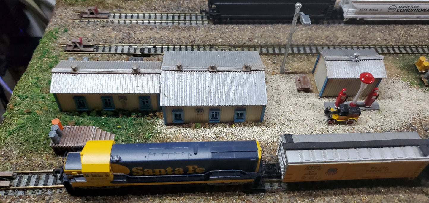 N Scale Unpainted Metal Building Kit Wide Structure for Dioramas, Terrain & Layouts. Just Paint and Go! Great for Model Train Hobbyists