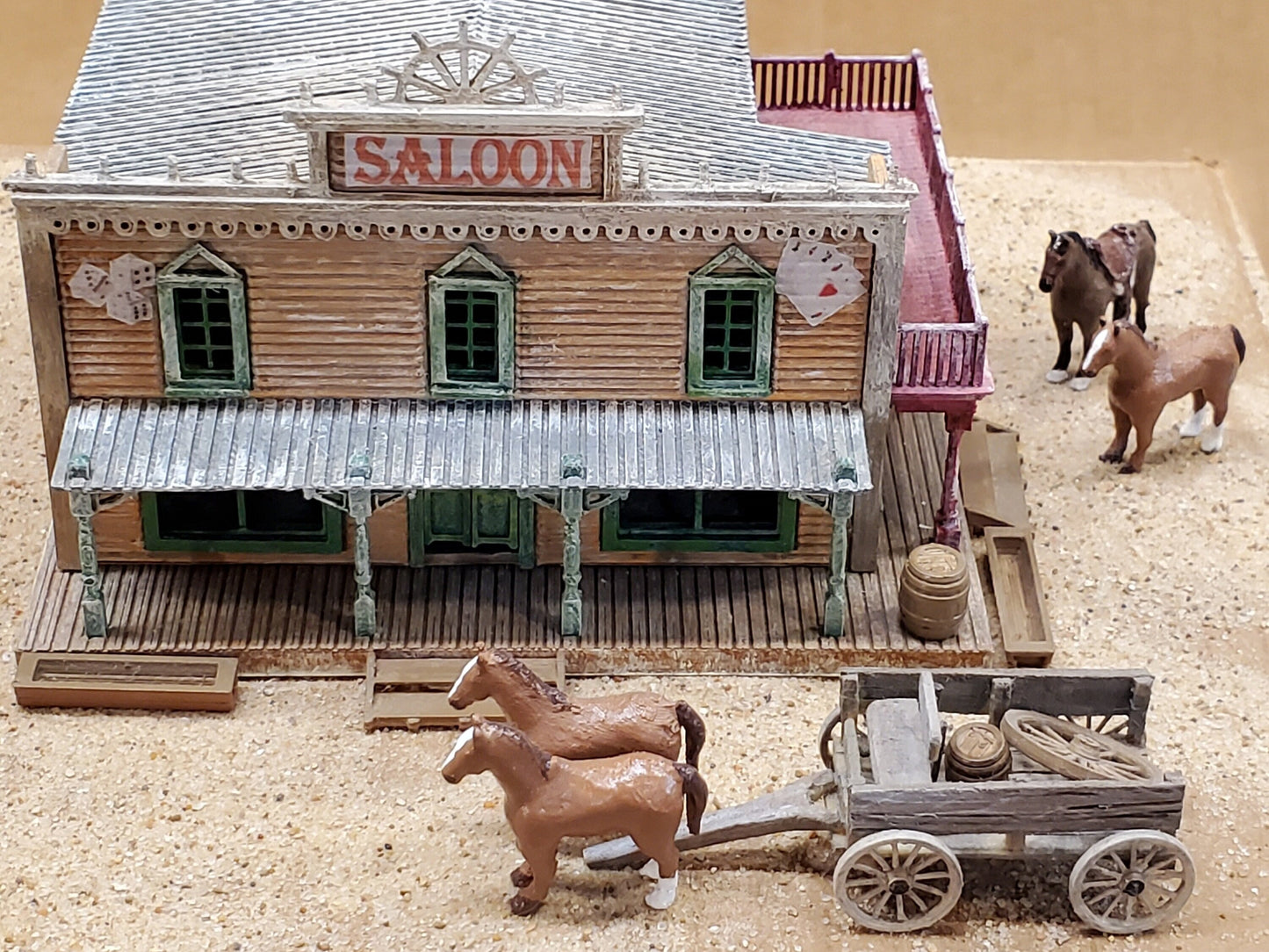 N scale 3D printed model Old Wild West building Kit-SALOON- kit with instructions Unpainted - Dioramas - Terrain - Landscapes, scenery