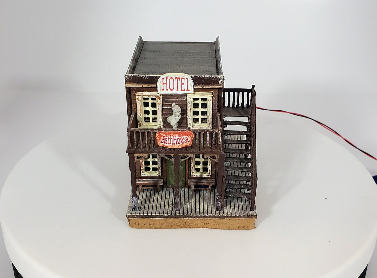 N scale BATH HOUSE - 3D printed plastic model Old wild west Pioneer building Kit-unpainted kit with instructions - Dioramas - Terrain