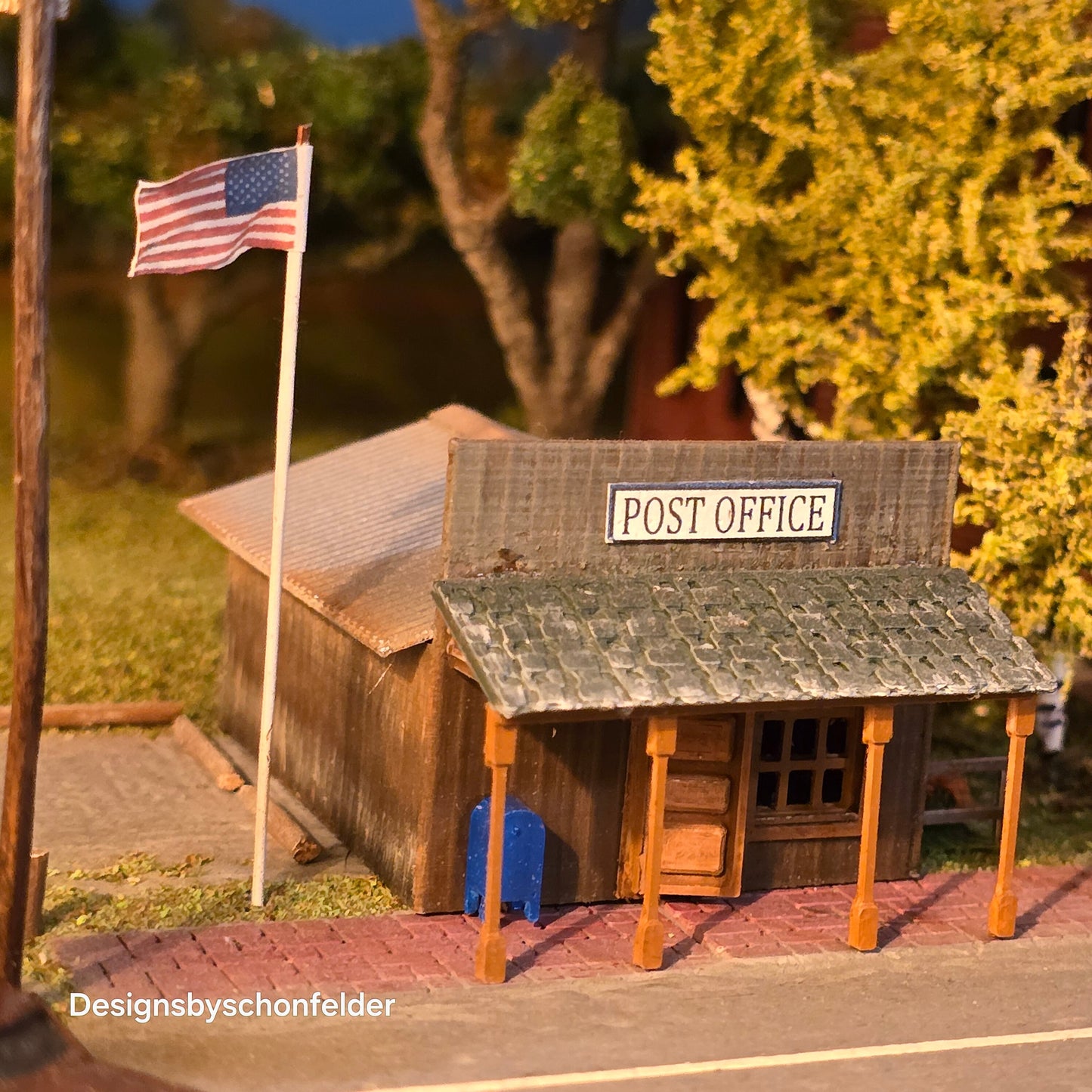 N Scale 3D printed plastic model with instructions Unpainted Post office building kit, for dioramas, dollhouses, model trains.