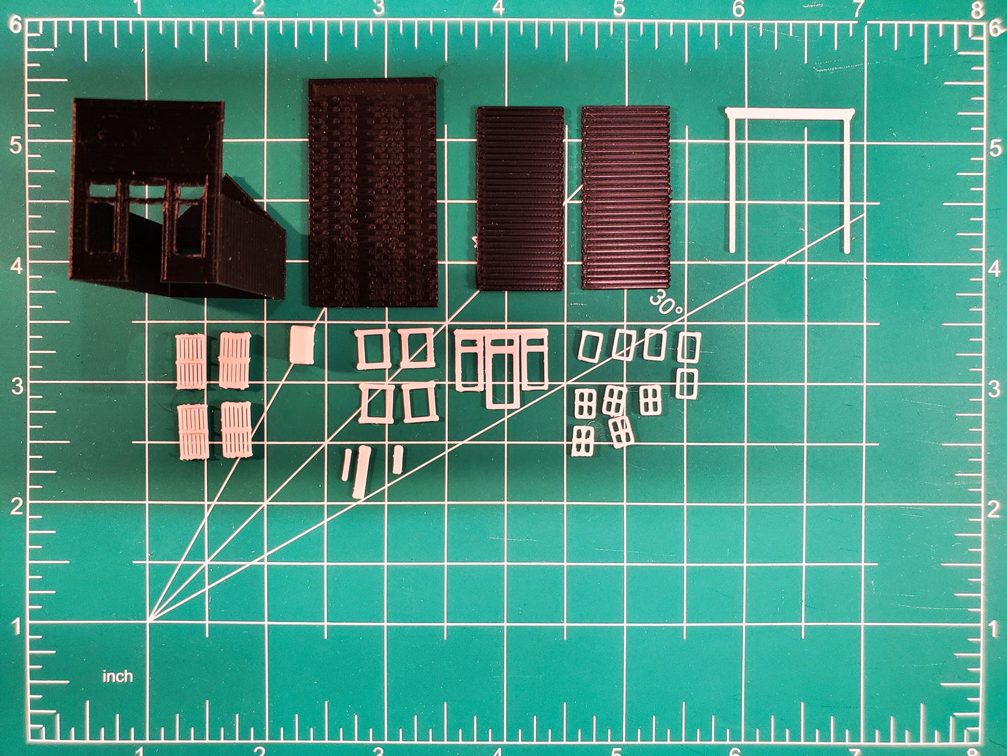 N scale Jailhouse - 3D printed plastic model western Pioneer building Kit unpainted- with instructions - Dioramas - Terrain - Model trains