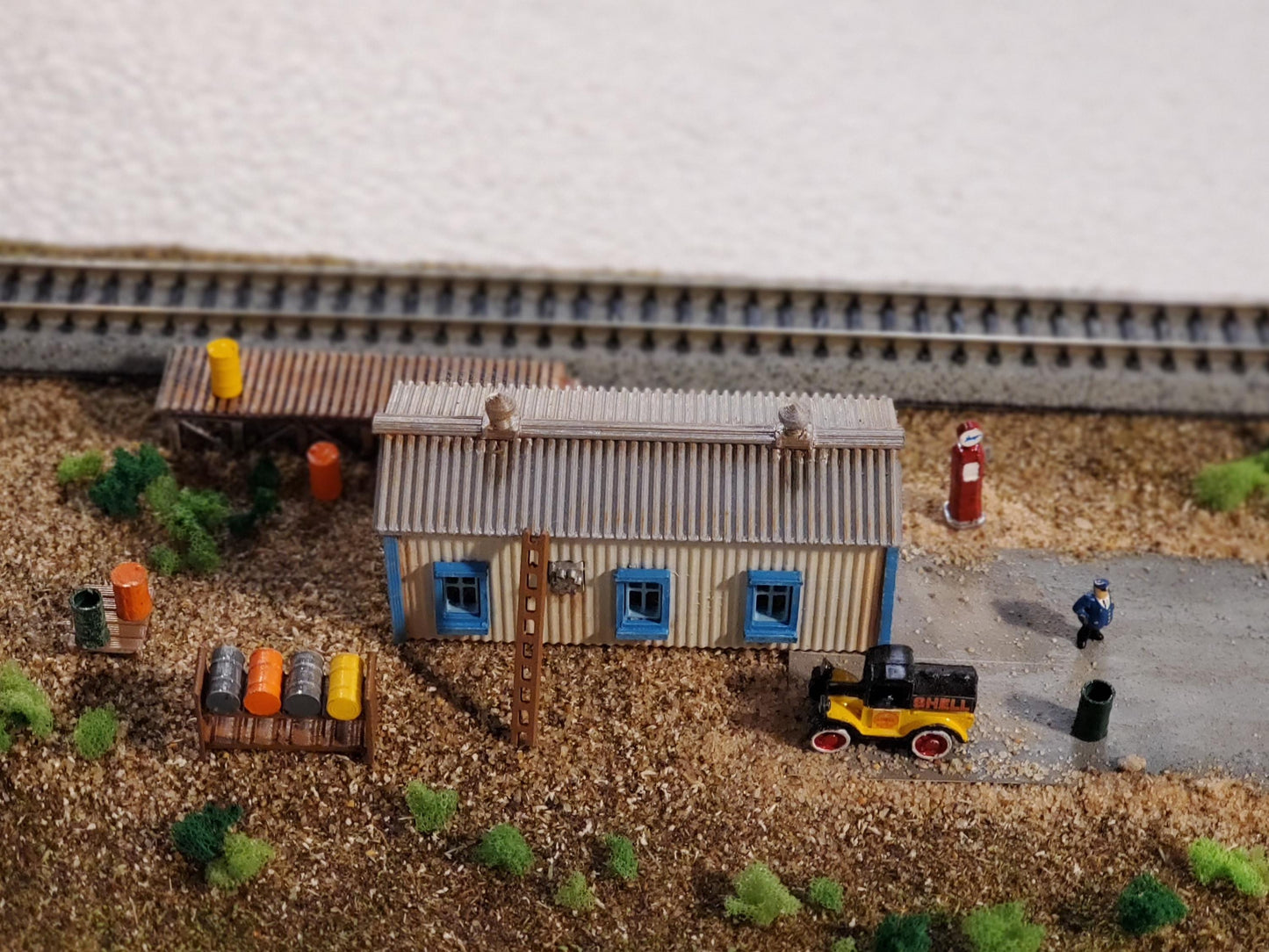 N Scale Unpainted Long Metal Building Kit Perfect for Dioramas, Terrain & Layouts. Just Paint and Go! Great for Model Train Hobbyists