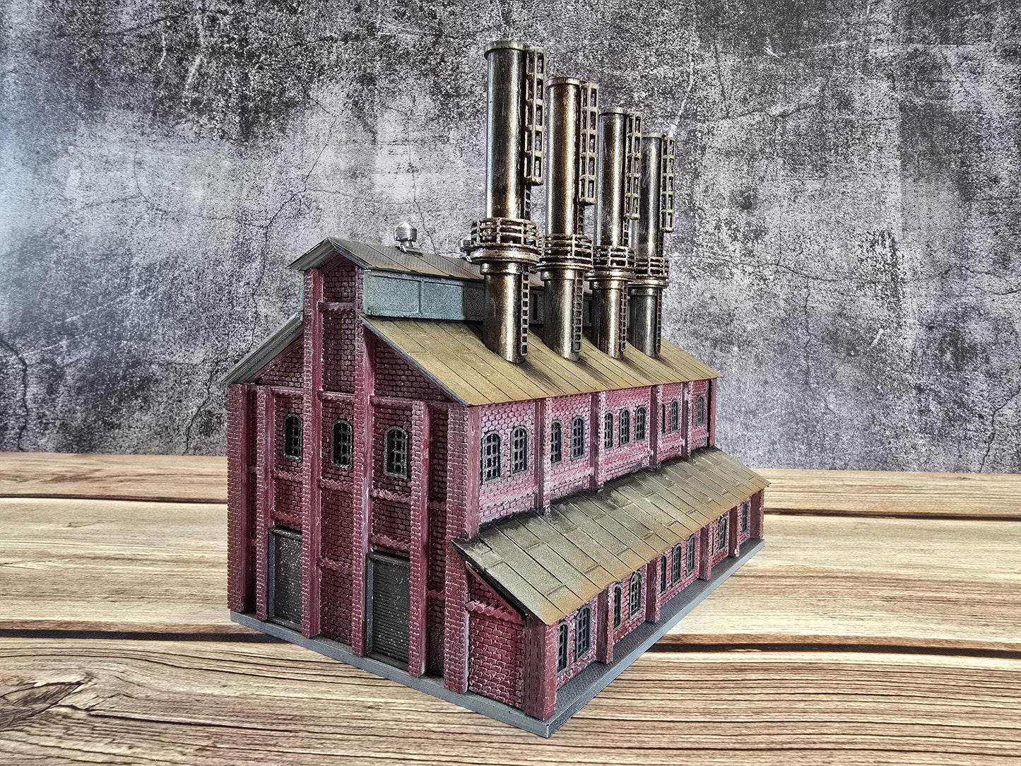 Pre Order Ready Built Power Plant Factory N Scale Building Model Railroad Layouts - with Lights, Pre Order Only. not a Kit