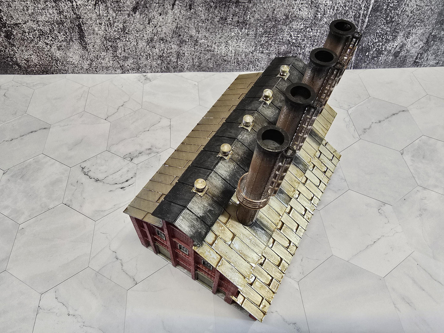 N Scale Ready Built Power Plant Building Model Railroad Layouts - with Lights, Handcrafted Detailing, Dioramas, Desktop display