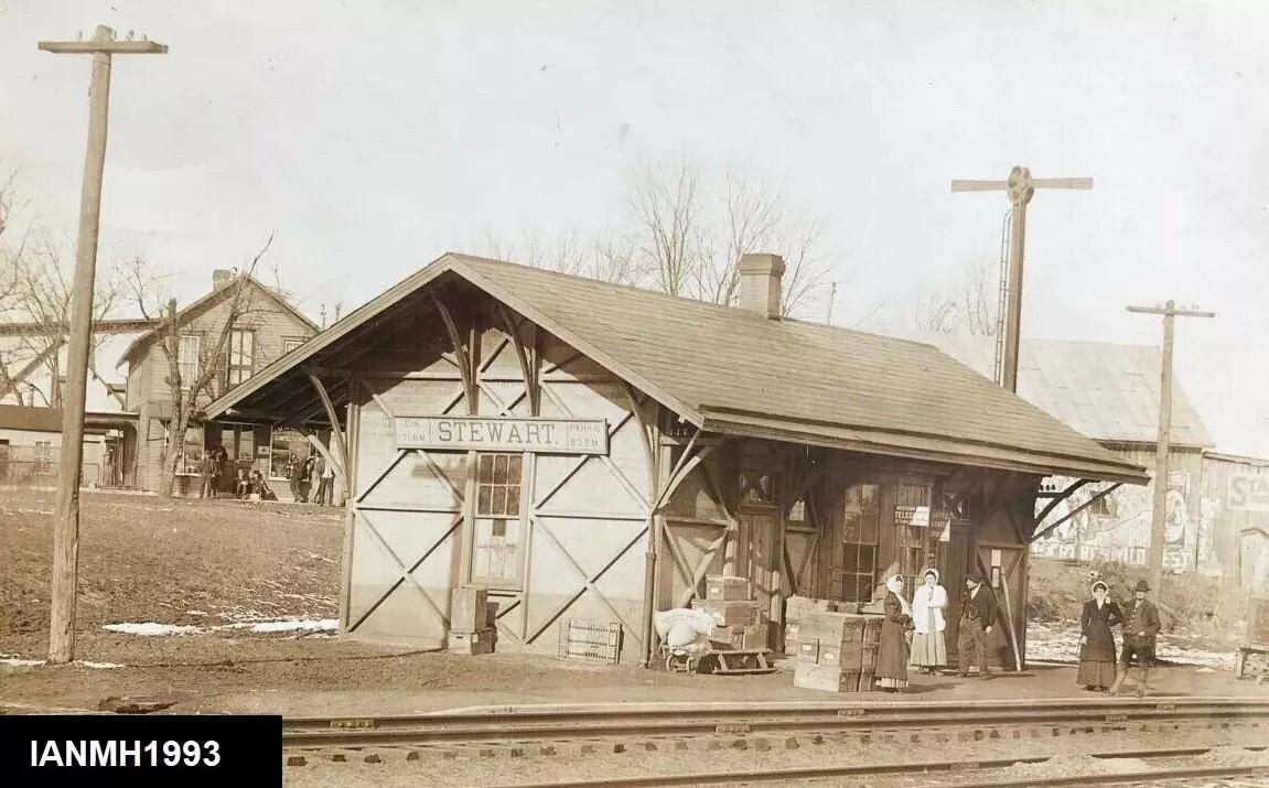 Miniature Monday Special N Scale Ready Built Stewart Depot Building Model Railroad Layouts, Handcrafted Detailing, Dioramas, Desktop display