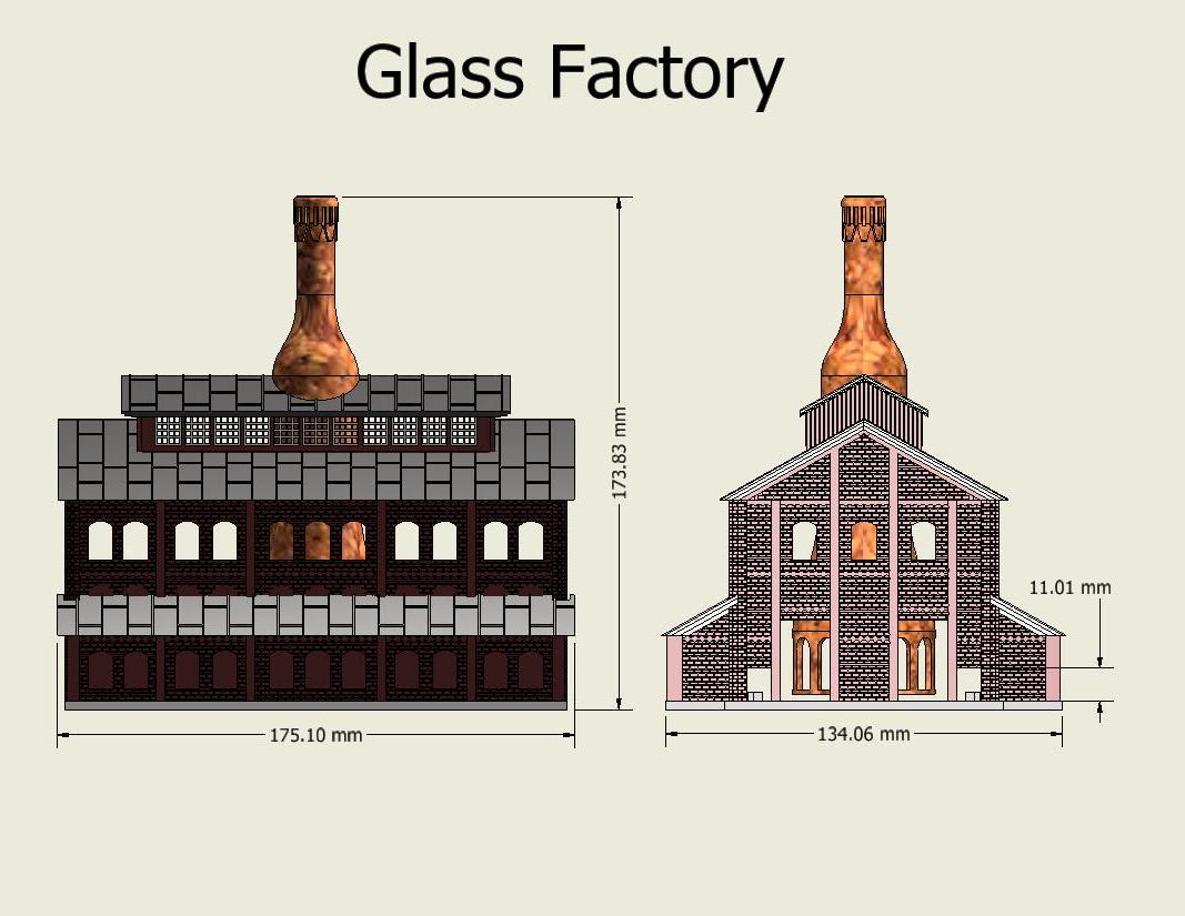 n scale ready built lit glass factory with lights handcrafted model railroad building for dioramas & layouts"**
