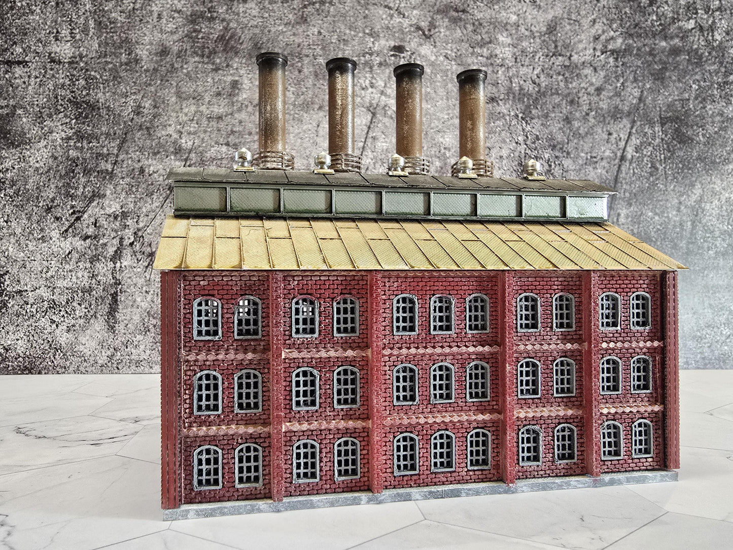 N Scale Ready Built Power Plant Building Model Railroad Layouts - with Lights, Handcrafted Detailing, Dioramas, Desktop display