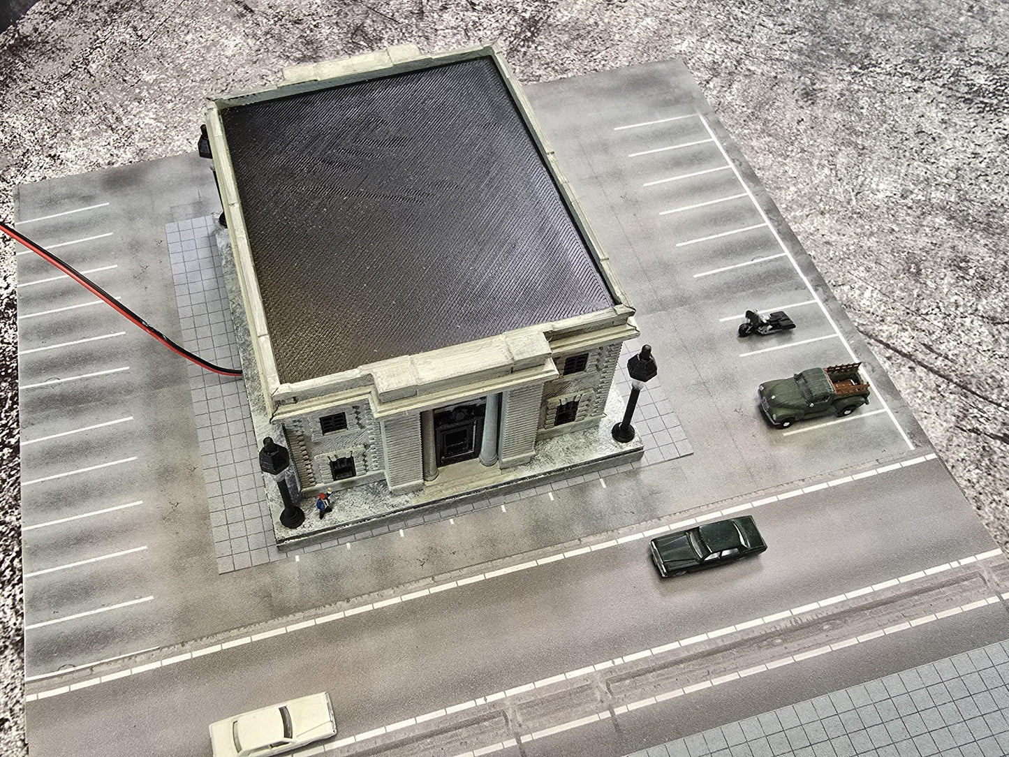 N Scale historic Meriden post office kit detailed RR model for dioramas, layouts, or desktop display. No lights included.