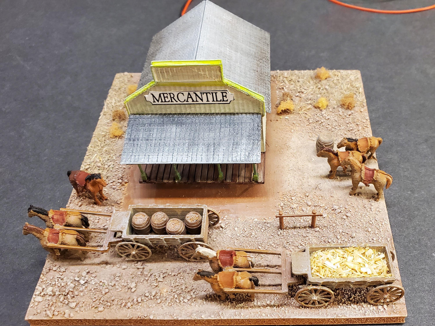 N scale MERCANTILE general store - 3D printed model Old western building Kit- Unpainted building with instructions - Dioramas - Terrain
