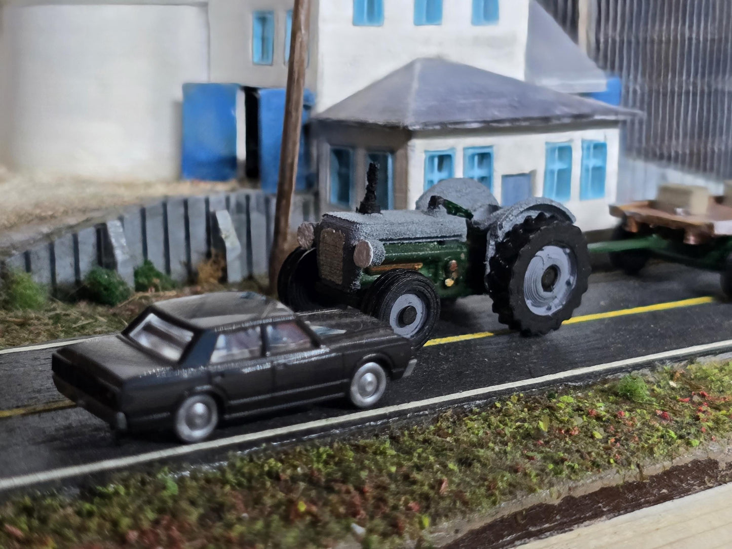 N Scale 2 Resin Farm Tractors Fully Assembled 3D Models for Dioramas, Model Trains, Dollhouses, Terrain, and Miniatures